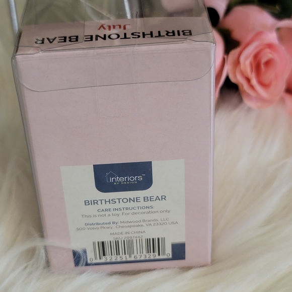 Interiors By Design July Birthstone Bear Angel Figurine Beautiful gift boxed - Picture 2 of 3